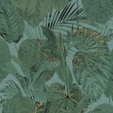 As Creation|Papier Peint grandes feuilles florales tropicales vertes|Papier Peint