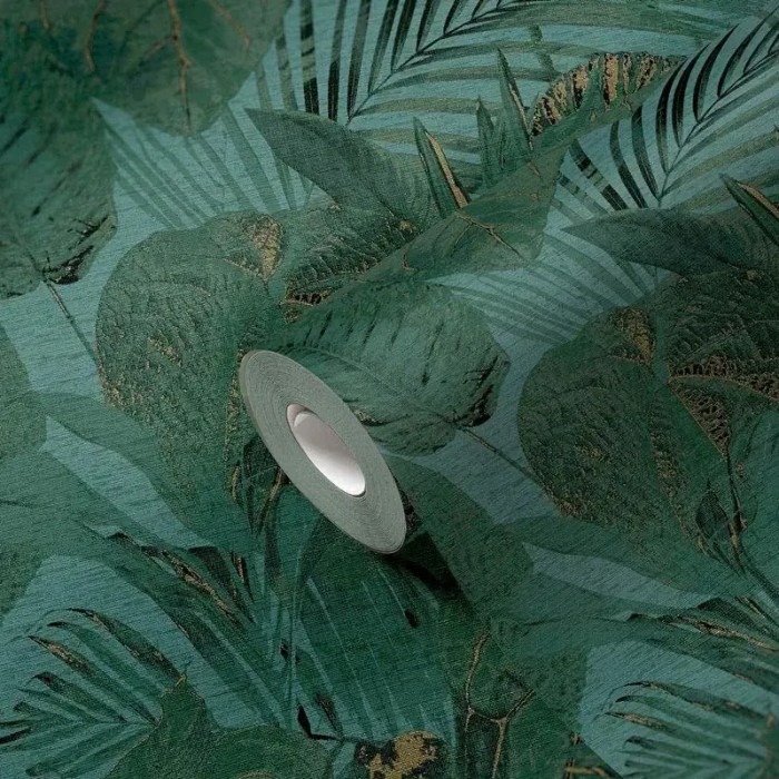 As Creation|Wallpaper large tropical green floral leaves|Wallpaper