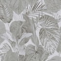As Creation|Tapete große Blätter floral tropisch grau|Tapeten