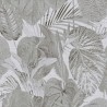 As Creation|Wallpaper large tropical floral gray leaves|Wallpaper