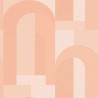 Architects Paper|Geometrische Tapete mit Bögen in Orange einfarbig|Art Deco