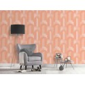 Architects Paper|Geometrische Tapete mit Bögen in Orange einfarbig|Art Deco