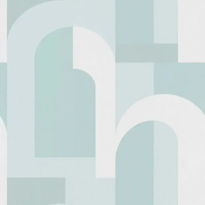Papel pintado geométrico verde menta, forma arcos - Architects Paper Arcade 391703