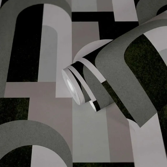 Architects Paper|Papel pintado geométrico gris y negro|Art Deco