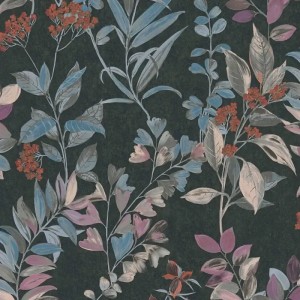Papeldecor|Wallpaper plaster effect black gloss|Wallpaper