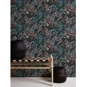 Architects Paper|Black wallpaper with watercolor-style branches and leaves|Wallpaper
