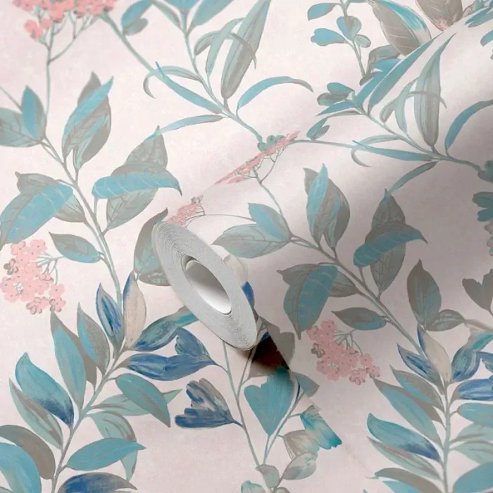 Architects Paper|Papier peint floral vert et turquoise effet aquarelle|Papier Peint