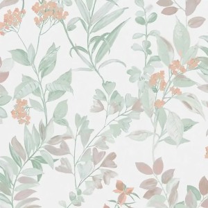 Architects Paper|Florale Tapete in Grün und Türkis mit Aquarelleffekt|Tapeten