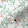 Architects Paper|Papier peint blanc et vert branches et feuilles effet aquarelle|Papier Peint