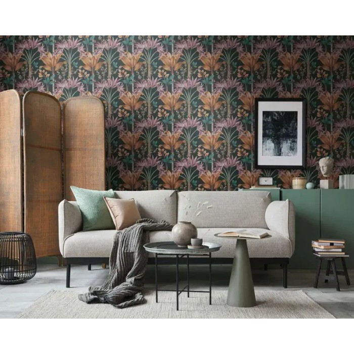 Architects Paper|Papier peint floral Art Déco noir|Art Déco