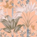Architects Paper|Art Deco floral wallpaper in orange and salmon|Art Deco