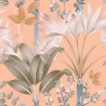 Papel pintado flores Art Decó naranja y color salmón - Architects Paper Arcade 391722