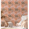 Architects Paper|Art Deco floral wallpaper in orange and salmon|Art Deco
