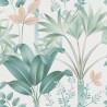Architects Paper|Papel pintado flores estilo Art Decó verde y blanco|Papel Pintado