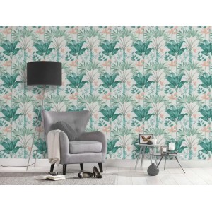 Casamance|Wallpaper plain green natural textile style|Wallpaper 2