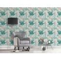 Architects Paper|Florale Art-Déco-Tapete in Grün und Weiß|Tapeten