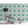 Architects Paper|Papel pintado flores estilo Art Decó verde y blanco|Papel Pintado