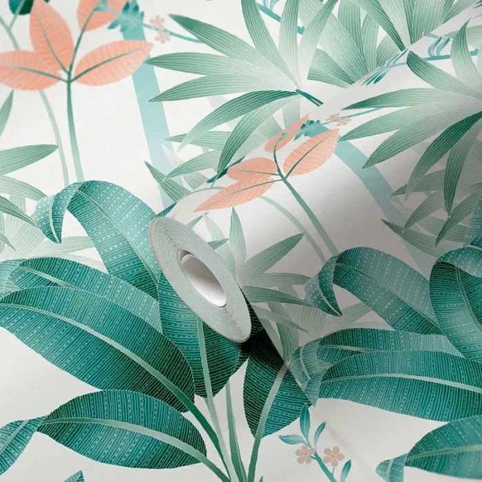 Papel pintado flores estilo Art Decó verde y blanco - Architects Paper Arcade 391723