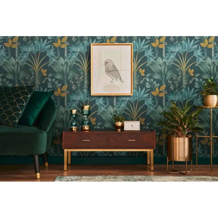 Architects Paper|Papier peint floral Art Déco vert|Art Déco