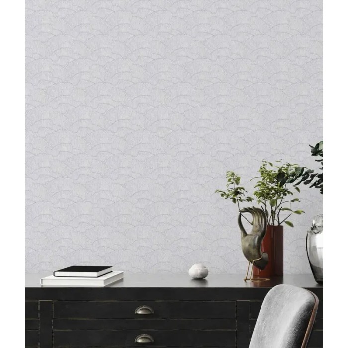 Architects Paper|Abstract forest wallpaper in white and silver|Minimalist