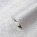Architects Paper|Abstrakte Waldtapete weiß und silber|Minimalistisch