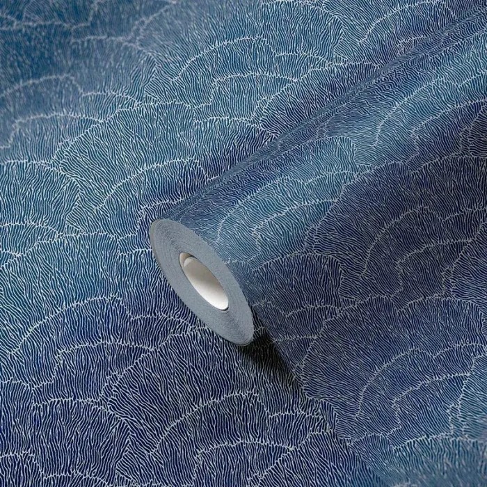 Architects Paper|Papier peint forêt abstraite bleu et argent|Minimaliste