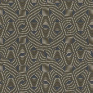 Caselio|Minimalistische grüne Art-Déco-Tapete mit Bögen|Art Deco