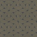 Architects Paper|Modern wallpaper in black and gold with interlaced shapes|Art Deco