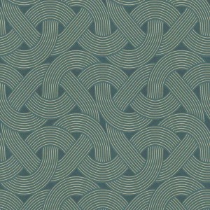 Casadeco|Modern blue Art Deco wallpaper with shimmering effect|Art Deco