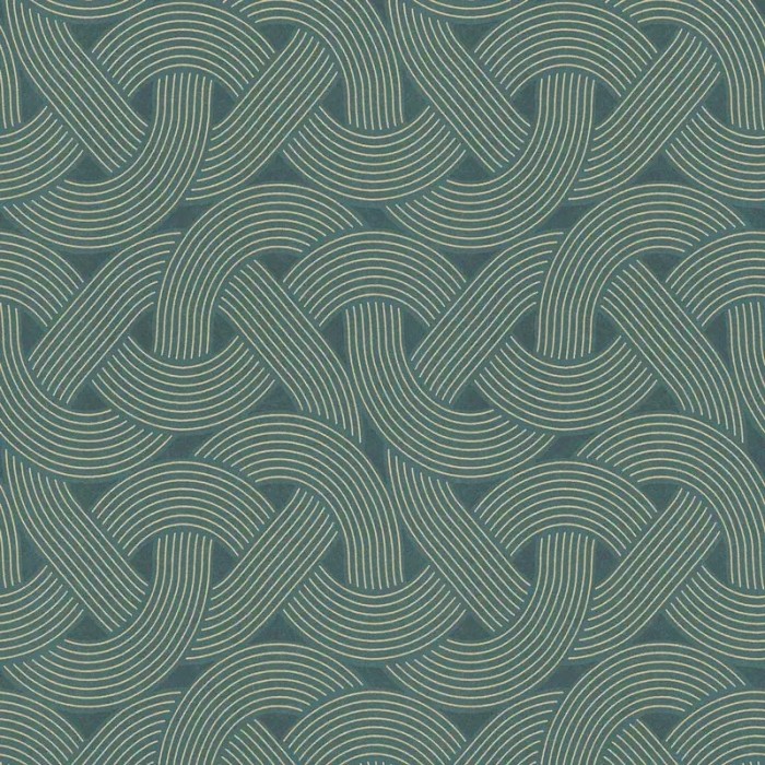 Architects Paper|Papel pintado geométrico verde y dorado metalizado|Art Deco