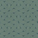 Architects Paper|Papier peint géométrique vert et or métallisé|Art Déco