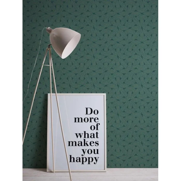 Architects Paper|Papier peint géométrique vert et or métallisé|Art Déco