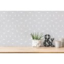 Architects Paper|Papier peint blanc et argent motifs entrelacés|Art Déco