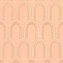 Architects Paper|Papier peint géométrique saumon avec arcs métallisés|Art Déco
