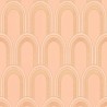Architects Paper|Salmon pink geometric wallpaper with metallic arches|Art Deco