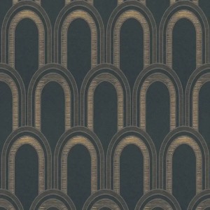 Caselio|Moderne geometrische Tapete in Auberginenfarben|Art Deco
