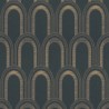 Architects Paper|Papel pintado geométrico negro y dorado metalizado|Art Deco