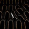 Architects Paper|Geometric wallpaper in black and metallic gold|Art Deco