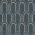 Architects Paper|Geometrische Tapete in Blau, Grün und Gold metallic|Art Deco