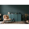 Architects Paper|Papier peint géométrique bleu, vert et or métallisé|Art Déco
