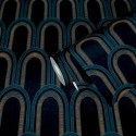 Architects Paper|Geometrische Tapete in Blau, Grün und Gold metallic|Art Deco