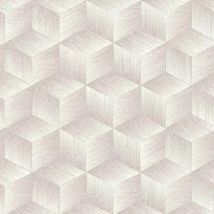 As Creation|Papel pintado estilo geométrico moderno beige|Moderno