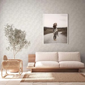 Eijffinger|Ethnic style brown tweed fabric wallpaper|Wallpaper 2