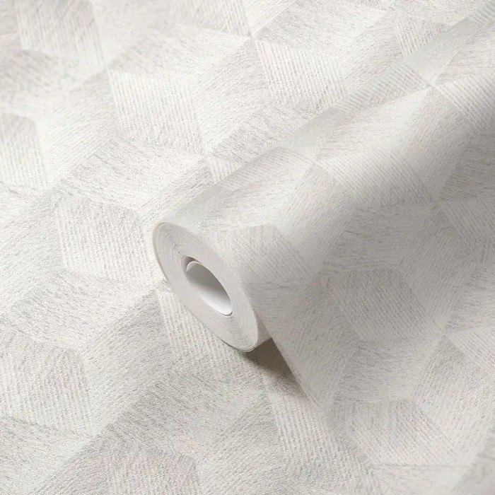 As Creation|Tapete moderne geometrische Würfel weiß|Tapeten