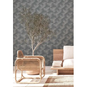 Eijffinger|Moderne Tapete Collage aus Textilschnüren in Grün|Modern 2