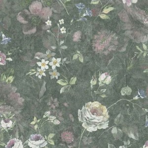As Creation|Tapete rustikale Wildblumen in Braun und Rosa|Tapeten