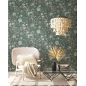 As Creation|Papier Peint fleurs sauvages rustique vert|Papier Peint