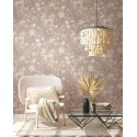 As Creation|Tapete rustikale Wildblumen in Braun und Rosa|Tapeten