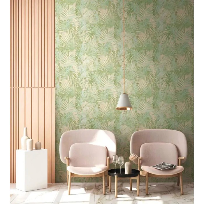 As Creation|Papel pintado plantas selváticas verde|Papel Pintado