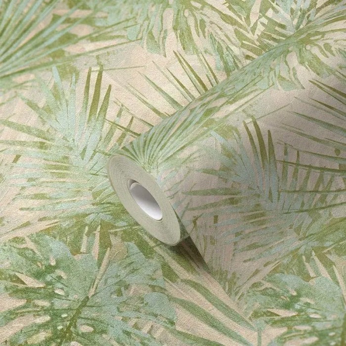 As Creation|Papel pintado plantas selváticas verde|Papel Pintado